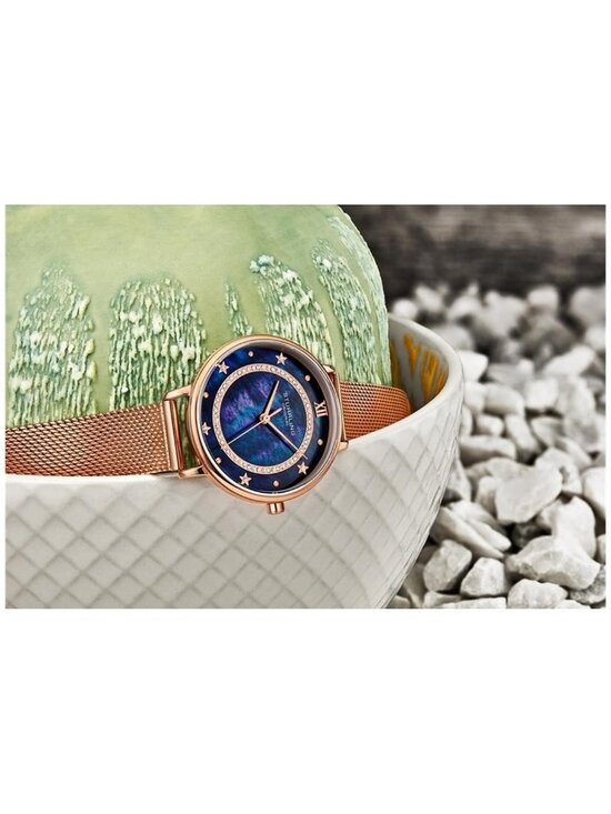 NWT Stuhrling Original Symphony Quartz Blue Dial Ladies Watch